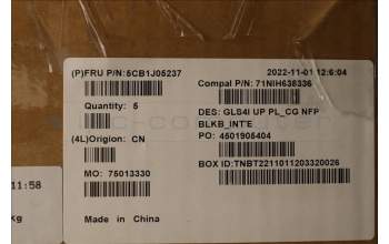 Lenovo 5CB1J05237 COVER UpperCaseASMEUROENGC82SD PLCGNFPBL