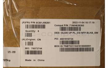 Lenovo 5CB1J05261 COVER UpperCaseASM_SWS C82SD PLCG NFPBL