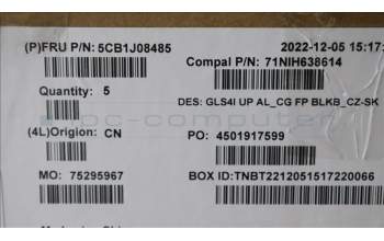 Lenovo 5CB1J08485 COVER UpperCaseASMCZE/SLKC82SD ALCGFPBL