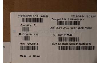 Lenovo 5CB1J08538 COVER UpperCaseASM_NORDICC82SD ALSGFPBL