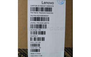 Lenovo 5CB1J08773 COVER Upper Case ASM_SPA H 82SN CLGY DIS