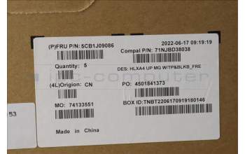 Lenovo 5CB1J09086 COVER Upper Case ASM_FRA C21DH MGBL