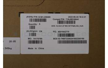 Lenovo 5CB1J09089 COVER Upper Case ASM_HUN C21DH MGBL