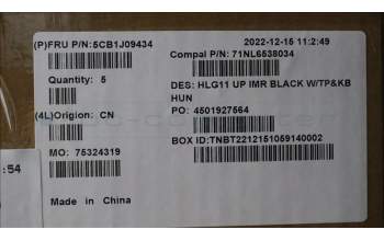 Lenovo 5CB1J09434 COVER Upper Case ASM_HUN C 82SA BLA