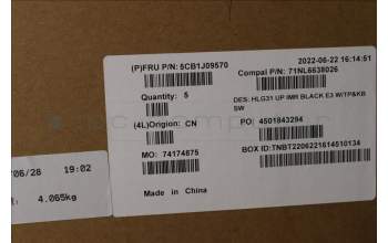 Lenovo 5CB1J09570 COVER UpperCaseASM_SWS C82SA E3 BLA