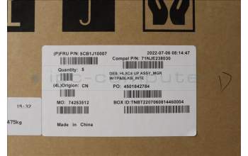 Lenovo 5CB1J10007 COVER UpperCaseASM_EURO ENG C21DM BL N