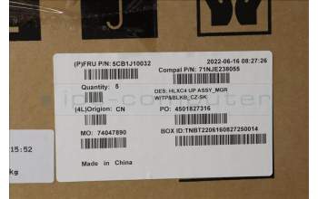 Lenovo 5CB1J10032 COVER UpperCaseASM_CZE/SLK C21DM BLKB N