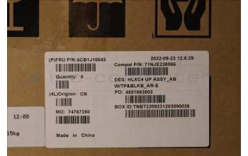 Lenovo 5CB1J10043 COVER Upper Case ASM_ARA C21DM AB BLKB N