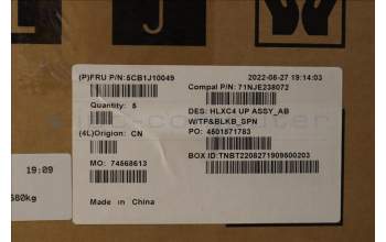 Lenovo 5CB1J10049 COVER Upper Case ASM_SPA C21DM AB BLKB N