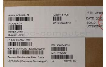 Lenovo 5CB1J10172 COVER Upper Case ASM_BEL L82T0