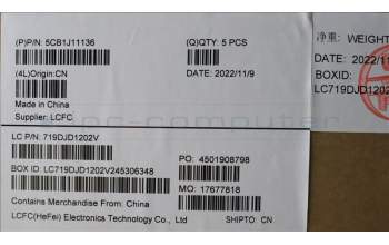 Lenovo 5CB1J11136 COVER Upper Case ASM_THAI L82QF NFPSG