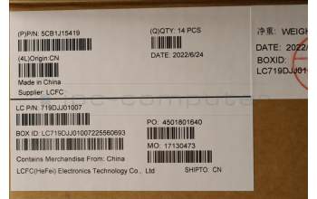 Lenovo 5CB1J15419 COVER FRU JT4C1 Cc WL SUB ASSY BLACK