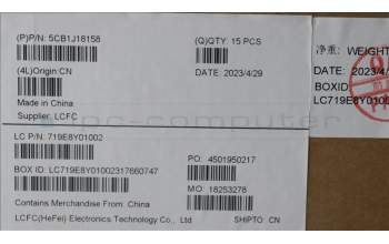 Lenovo 5CB1J18158 COVER FRU D Cover for WWAN