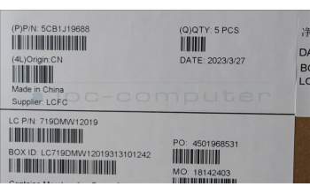 Lenovo 5CB1J19688 COVER Upper Case ASM_ITA L82V7 NFPAB