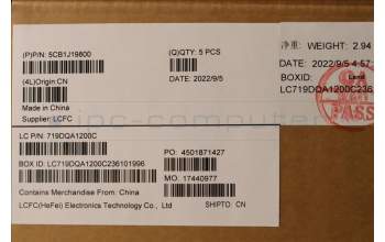 Lenovo 5CB1J19800 COVER Upper Case ASM_GRE L82UT CG