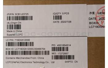 Lenovo 5CB1J23725 C-Cover with keyboard, French, Mineral Grey