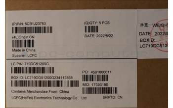 Lenovo 5CB1J23753 C-Cover with keyboard, Spanish, Mineral Grey