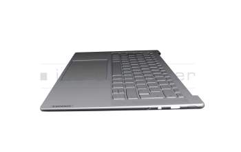 5CB1J30305 original Lenovo keyboard incl. topcase DE (german) grey/grey with backlight