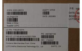 Lenovo 5CB1J30315 C-Cover with keyboard,Nordic