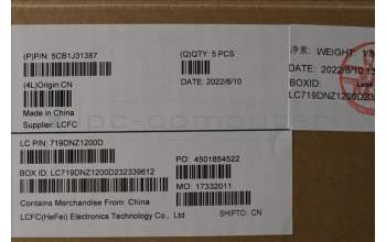 Lenovo 5CB1J31387 COVER Upper Case ASM_FRA L82U9 SG