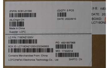 Lenovo 5CB1J31390 COVER Upper Case ASM_GER L82U9 SG