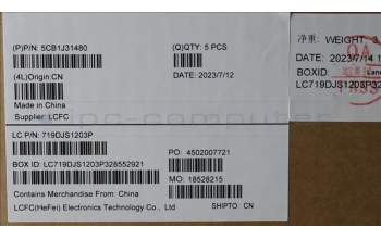 Lenovo 5CB1J31480 COVER Upper Case ASM_THAI L82UG OG_RGB