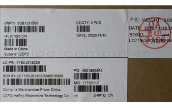 Lenovo 5CB1J31505 COVER Upper Case ASM_POR L82UG OG_WH