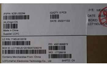 Lenovo 5CB1J32294 C-Cover with keyboard,German,Storm Grey,White Backlight