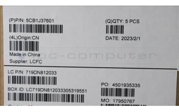 Lenovo 5CB1J37601 COVER Upper Case ASM_ITA L82V6 NFP_AB