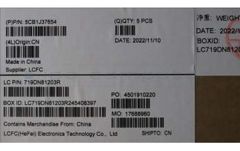 Lenovo 5CB1J37654 COVER Upper Case ASM_BUL L82V6 NFP_CG