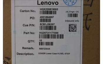 Lenovo 5CB1J38397 COVER Lower Case H 21EL STGY