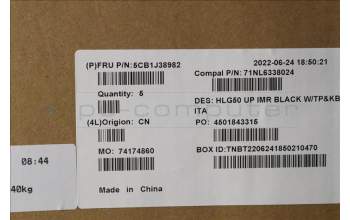 Lenovo 5CB1J38982 COVER Upper Case ASM_ITA C 82SB BLA