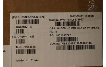 Lenovo 5CB1J41920 COVER Upper Case ASM_POR C 82SB BLA