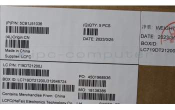 Lenovo 5CB1J51036 COVER Upper Case ASM_THAI L82UU CG