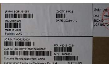 Lenovo 5CB1J51064 COVER Upper Case ASM_RUS L82UU SG