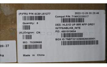 Lenovo 5CB1J51277 COVER UpperCaseASM_EURO ENG C82VG NFP CG