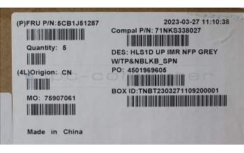 Lenovo 5CB1J51287 COVER UpperCaseASM_SPA C82VG NFP CG