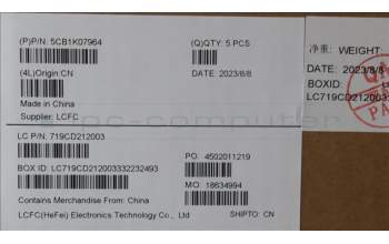 Lenovo 5CB1K07964 COVER Upper Case ASM_ENG L82MU NBL PG D