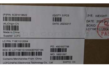 Lenovo 5CB1K18622 COVER Cover L 82YU D BK NSP