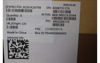 Lenovo 5CB1K20758 COVER Upper Case ASM_FRA W82XX AB