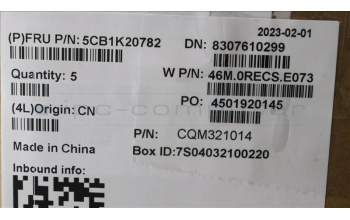 Lenovo 5CB1K20782 C-Cover with keyboard, English, Arctic Grey, Backlight, US