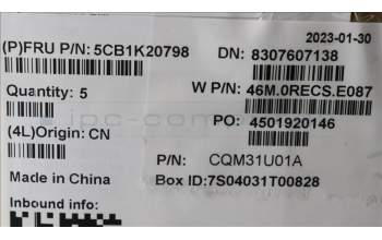 Lenovo 5CB1K20798 COVER Upper Case ASM_GER W82XX AG BL