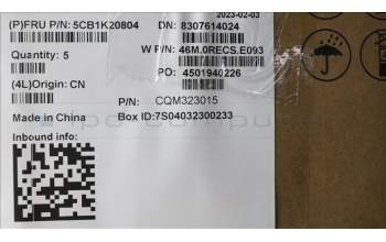 Lenovo 5CB1K20804 COVER Upper Case ASM_HUN W82XX AG BL