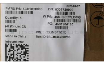 Lenovo 5CB1K20806 COVER Upper Case ASM_BEL W82XX AG BL