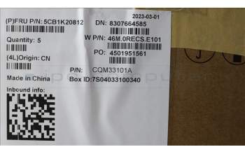 Lenovo 5CB1K20812 COVER Upper Case ASM_BUL W82XX AG BL