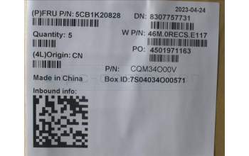 Lenovo 5CB1K20828 C-Cover with keyboard, French, Arctic Grey, US