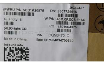 Lenovo 5CB1K20875 C-Cover with keyboard, Bulgarian, Stone Blue, Backlight, UK