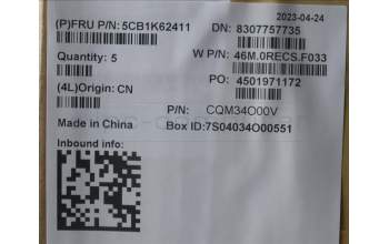 Lenovo 5CB1K62411 COVER Upper Case ASM_EUROENG W 82XY AG