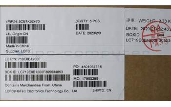 Lenovo 5CB1K62470 COVER Upper Case ASM_HBW L83B1 OAT