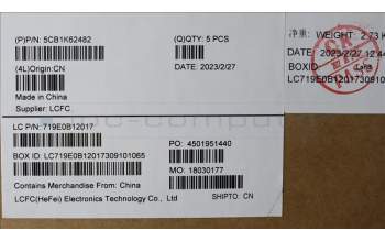 Lenovo 5CB1K62482 C-Cover with keyboard,Spanish,Oatmeal